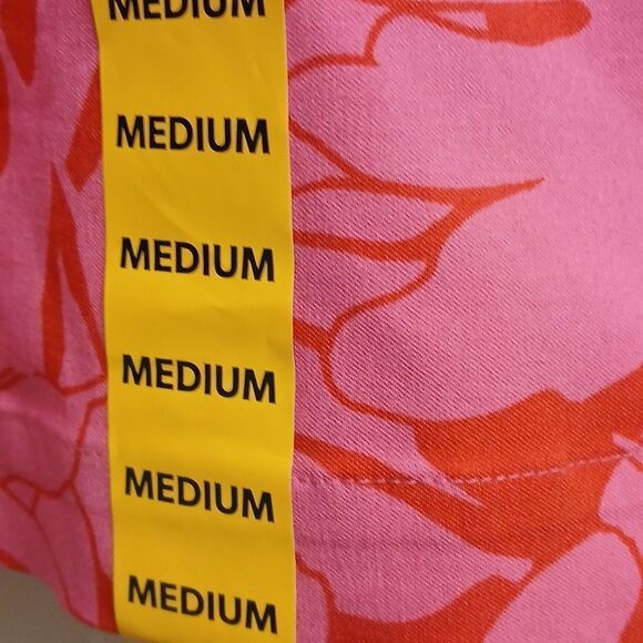 Rafaella Pink and Red Patterned Skort, Large Leaf Pattern "CARMINE ROSE" NWT  M - Picture 6 of 10